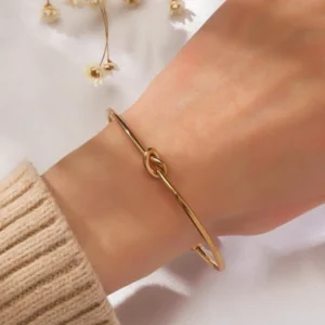 Pulseira/Bracelete Dourado decoração de nó